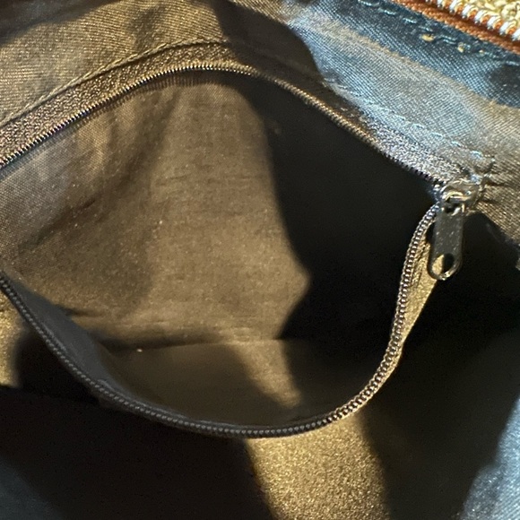 Vera Pelle Tan and Cream Crossbody Genuine Leather Bag - Picture 9 of 10